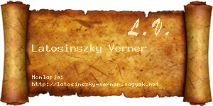 Latosinszky Verner névjegykártya